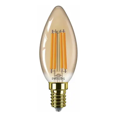 Philips LED filament žárovka E14 B35 6W (40W) 1800K nestmívatelná, jantarová