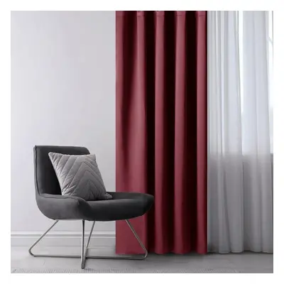 AmeliaHome Závěs Blackout Oxford Pleat vínová, 140 x 245 cm