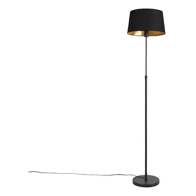 Stojací lampa černá s černým stínidlem nastavitelná 35 cm - Parte