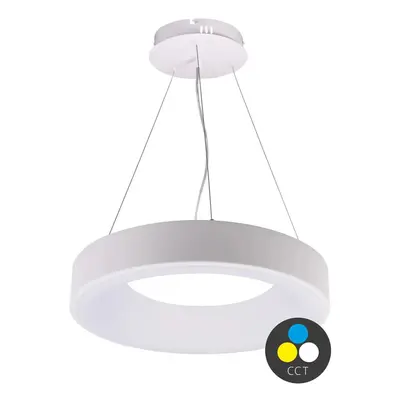 Bílé závěsné LED svítidlo kulaté 380mm 32W CCT - T-LED - LED lustry a svítidla > Lustry > LED l