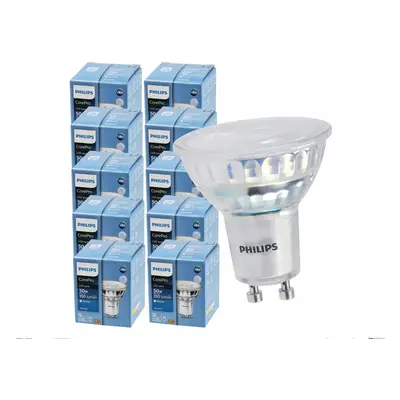 10x LED žárovka Philips GU10 - 4W - 350 Lm 36° - neutrální bílá 4000K - CorePro Premium