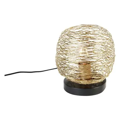 Designová stolní lampa zlatá 20 cm - Sarella