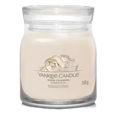 Yankee Candle vonná svíčka Signature ve skle střední Warm Cashmere 368g