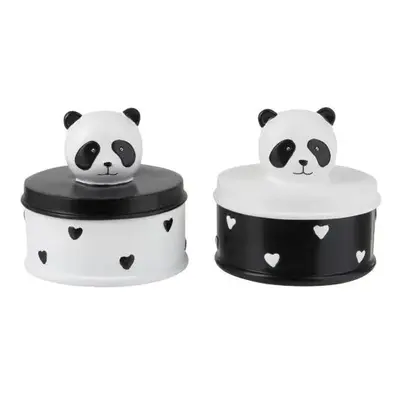 2x box Panda - Ø10*11 cm