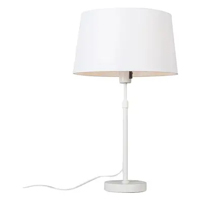 Stolní lampa bílá s odstínem bílá 35 cm nastavitelná - Parte