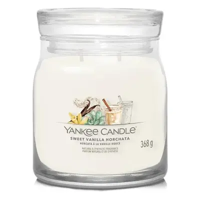 Yankee Candle vonná svíčka Signature ve skle střední Sweet Vanilla Horchata 368g