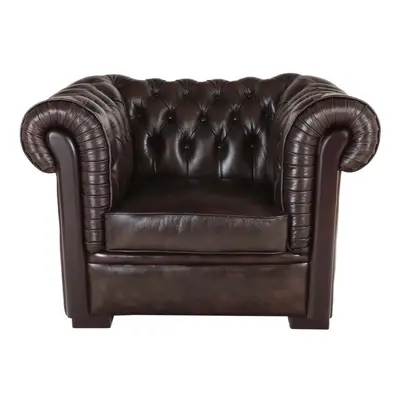 furniture-nabytek.cz - Křeslo Chesterfield Tiffy z hovězí kůže