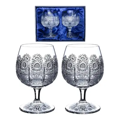 Onte Crystal Bohemia Crystal ručně broušené sklenice na rum, brandy a koňak 500pk 280 ml 2KS