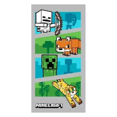 Carbotex osuška Minecraft Zvířátka 70x140 cm