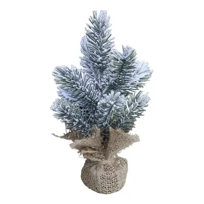 Zasněžený vánoční stromek jedle v jutě Fleur Fir Snow - 20cm