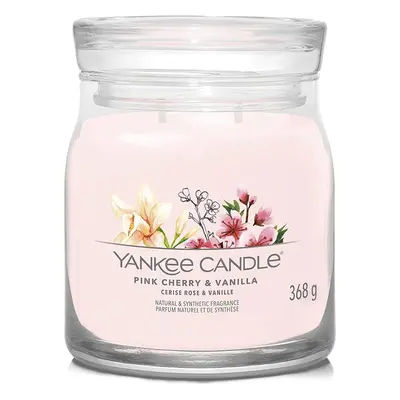 Yankee Candle vonná svíčka Signature ve skle střední Pink Cherry & Vanilla 368g