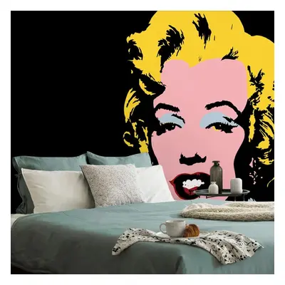 Tapeta pop art Marilyn Monroe na černém pozadí