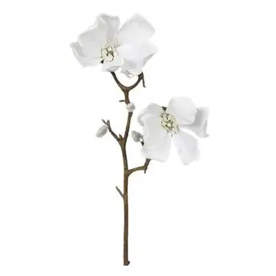 Umělá zasněžená Magnolie bílá, 49 cm