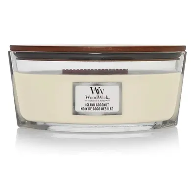 WoodWick vonná svíčka s dřevěným knotem Elipsa Island Coconut Hearthwick Candle 453,6 g