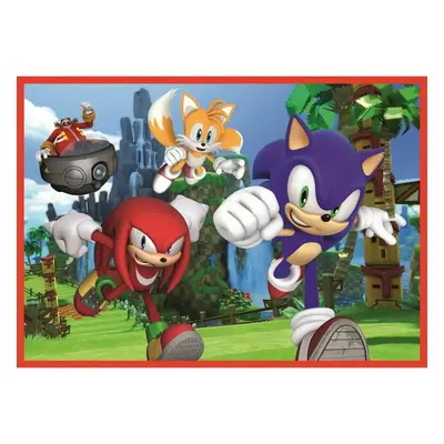 Trefl Puzzle Sonic Dobrodružná jízda, 4v1 (35, 48, 54, 70 dílků)