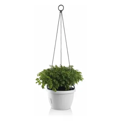 Gardenico Samozavlažovací závěsný květináč Marina bílá, pr. 25 cm