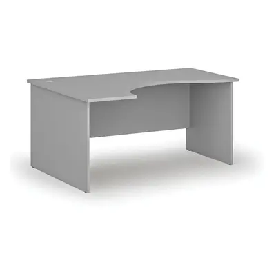 Ergonomický kancelářský pracovní stůl PRIMO GRAY, 1600 x 1200 mm, levý, šedá