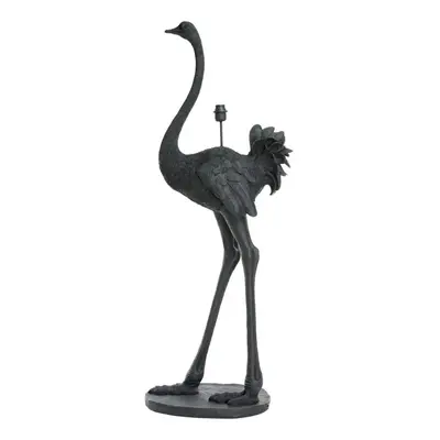 Černá stojací lampa pštros Ostrich black - 62*50*146 cm / E27