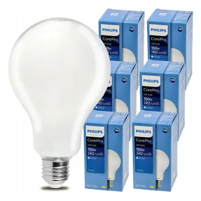 6x LED žárovka Philips E27 - 17,5W - 2452lm - 4000k Corepro Premium