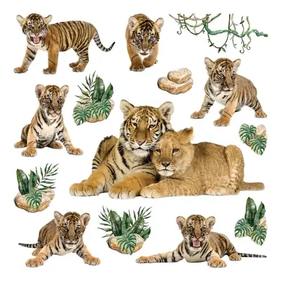 Samolepící dekorace Tigers, 30 x 30 cm