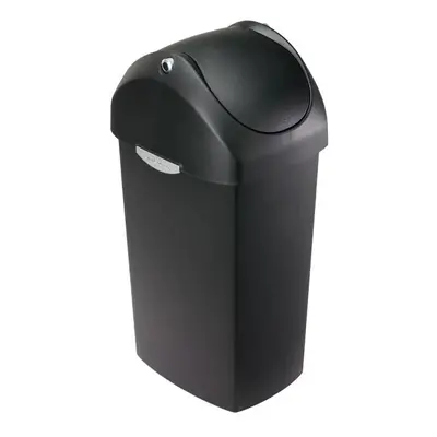 Odpadkový koš Simplehuman – 40 l, houpací víko, černý plast