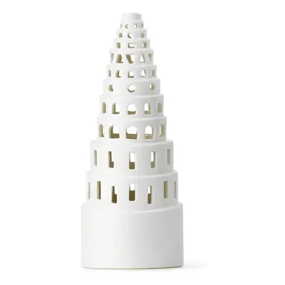 Bílý keramický vánoční svícen Kähler Design Lighthouse, ø 9 cm