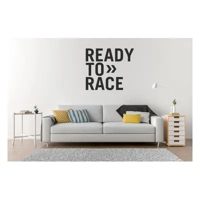 Lepy.cz Samolepka na zeď Ready to race Velikost (šířka x výška): 45x38cm, Barevná varianta: Tmav