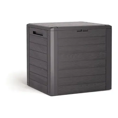 PROSPERPLAST Zahradní box - WOODEBOX Objem: 140 l, Barva: umbra