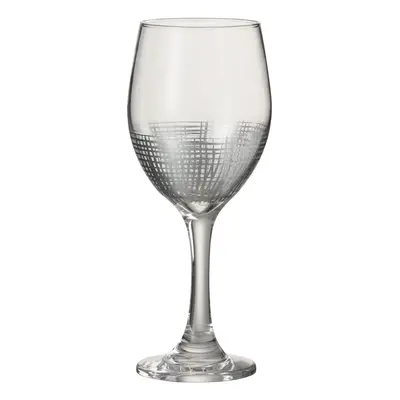 Sklenička na víno se stříbrnou mřížkou Silver Glass - Ø 8*21 cm