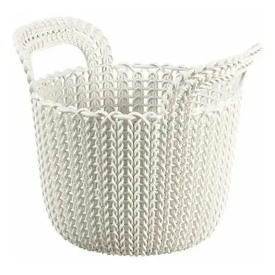 Úložný košík - CURVER KNIT, 3 l, kulatý Barva: krémová