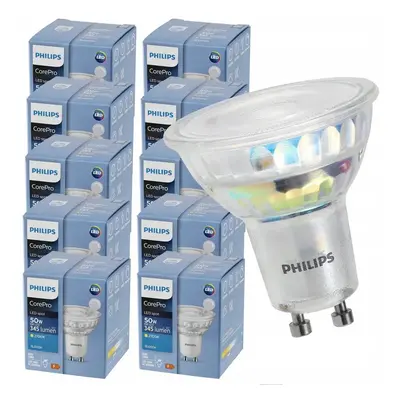 10x LED žárovka Philips GU10 - 4W-345 Lm - teplá bílá 36° 2700K Premium