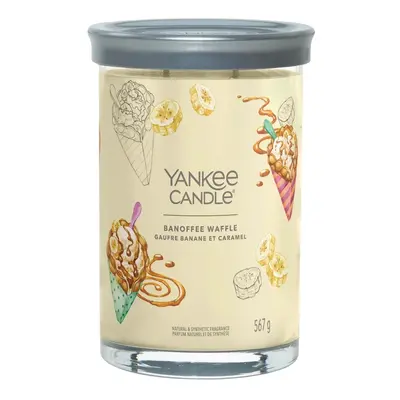 Yankee Candle vonná svíčka Signaturevelká svíčka Tumbler Banoffee Waffle 567g