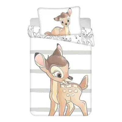 Jerry fabrics Disney povlečení do postýlky Bambi stripe baby 100x135 + 40x60 cm