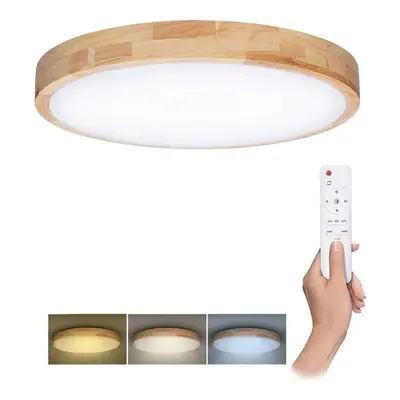 Dřevěné LED stropní svítidlo kulaté 505mm 3260W CCT s DO - Solight - LED lustry a svítidla > LE