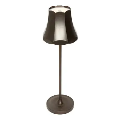 Retro stolní lampa tmavě bronzová dobíjecí IP44 - Granny