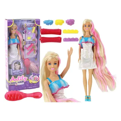 LEAN Toys Barbie panenka Anlily s vlasovými doplňky