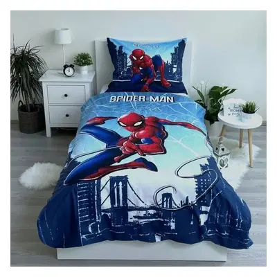 Jerry Fabrics povlečení bavlna Spider-man Blue 04 140x200+70x90 cm