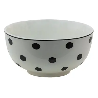 Porcelánová miska s černými puntíky Black Dot - Ø14*7 cm