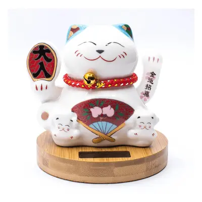 Milujeme Kameny Maneki neko - mávající kočička Solar - Feng shui D