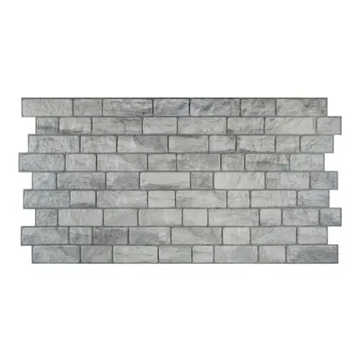 Obkladové panely 3D PVC TP10032972, cena za kus, rozměr 955 x 480 mm, ukládaný kámen šedo-bílý, 