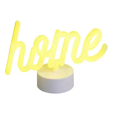 Neonová stolní lampa žlutá Home vč. LED - Home