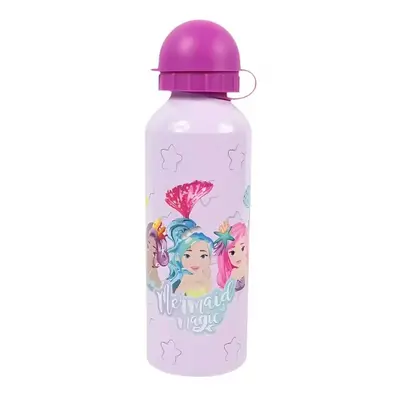 Dětská kovová láhev MERMAID MAGIC 500 ml fialová