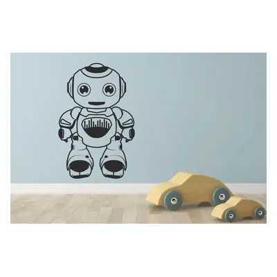 Lepy.cz Samolepka na zeď Robot Velikost (šířka x výška): 45x68cm, Barevná varianta: Tmavě červen