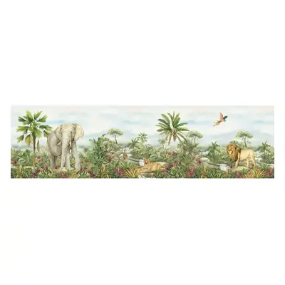 Samolepicí bordura Jungle, 500 x 13,8 cm