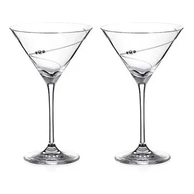 Diamante Silhouette sklenice na martini 210 ml, 2 ks