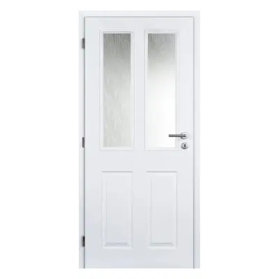 Doornite Achilles Interiérové dveře 70 L, 746 × 1983 mm, lakované, levé, bílé, prosklené