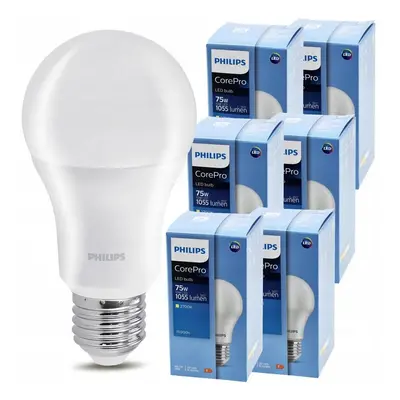 6x LED žárovka Philips E27 - 10W - 1055 lm - teplá bílá 2700K - CorePro Premium A60 - Set