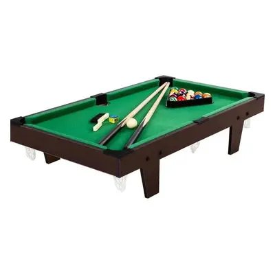 GamesPlanet® 40542 Mini kulečník pool s příslušenstvím 92 x 52 x 19 cm, hnědá