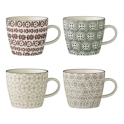 Sada 4 kameninových hrnků Bloomingville Karine Mugs