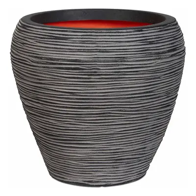 Capi Nature Rib NL Vase Taper Round Anthracite Ø 42 cm / V 38 cm